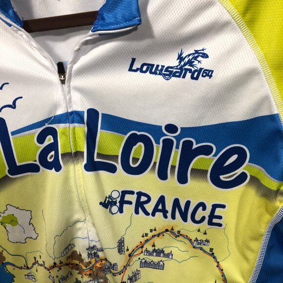Louisard64 men blue and yellow cycling jersey, from France, size 3XL - Picture 3 of 7
